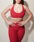 Red Racer Back Bra